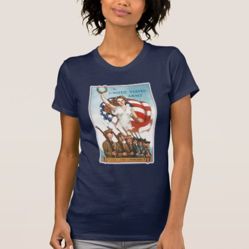 Vintage Army Poster with Lady Liberty Tshirts