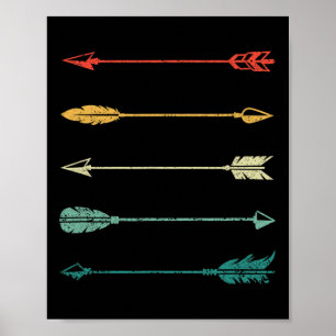 Vintage Arrow Traditional Archery Arrows Bow Hunti Poster
