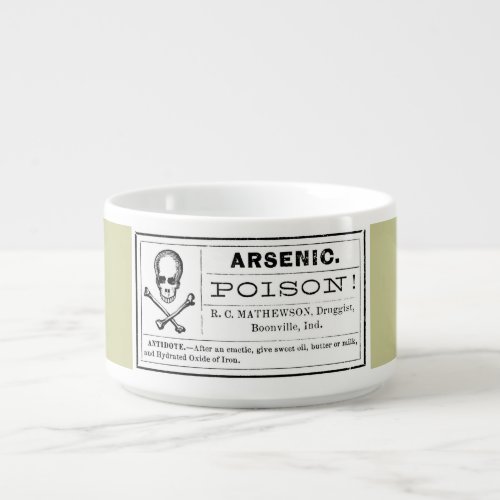 Vintage Arsenic Label Chili Bowl