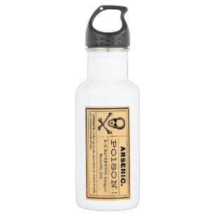 Vintage Arsenic Poison Label Water Bottle