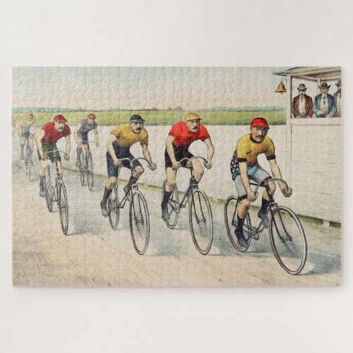 Vintage Art Bicycle Race Illustration 1000 Piece Jigsaw Puzzle