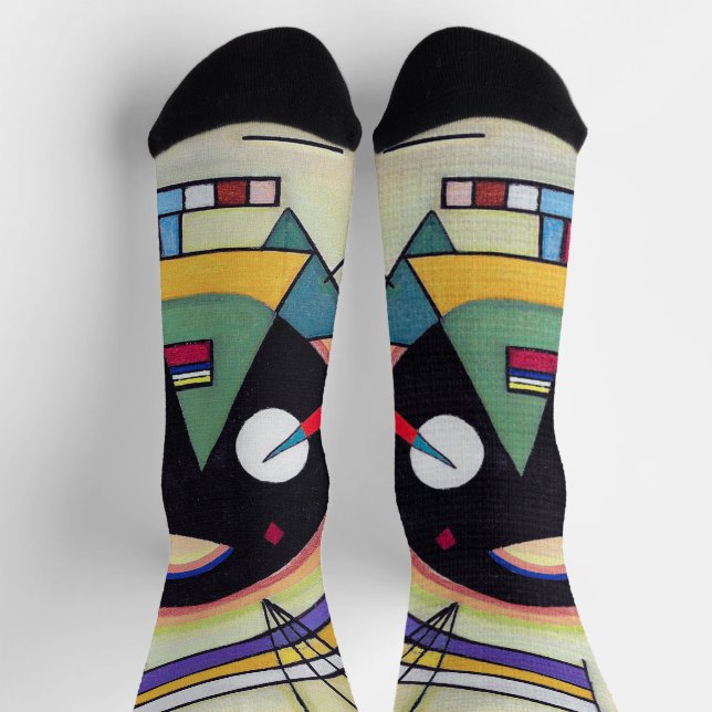 Vintage Art "Black and Violet" by Kandinsky  Socks (Top)