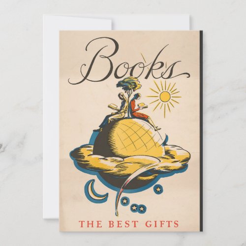 Vintage Art Book Lovers Gifts Folded Card