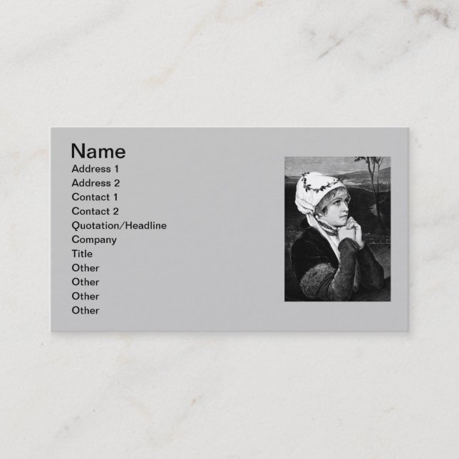 Vintage Art Business Card (Front)