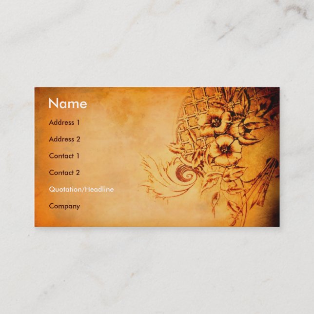 Vintage Art Business Card (Front)