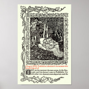 Vintage Art by Walter Crane for Kelmscott Press Poster