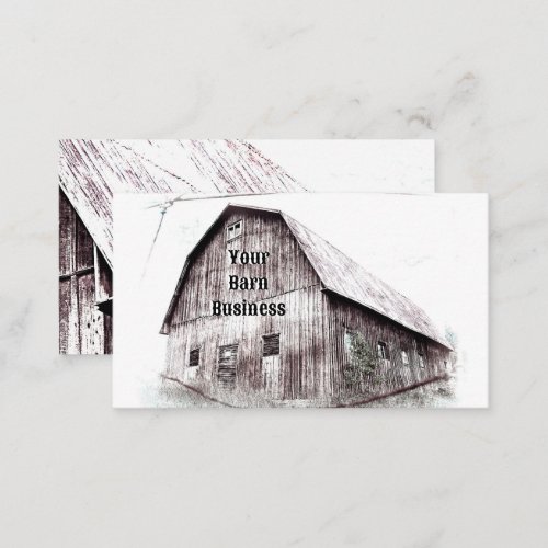 Vintage Art Country Rustic Distressed Barn Texture Business Card
