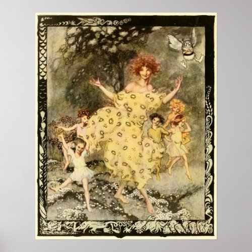 Vintage Art Dance of Spring Arthur Rackham Poster