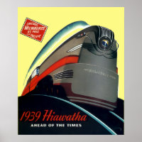 Vintage Art Deco 1939 Locomotive Train Ad