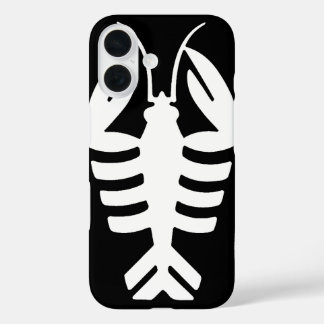 Vintage Art Deco Animal, Lobster in White iPhone 16 Case