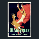 Vintage Art Deco Aperitif Alcohol Drink Poster<br><div class="desc">A reproduction print of a 1930s Art Deco poster promoting Diablerets aperitif named after a mountain in the Bernese Alps, located between the cantons of Valais and Vaud, in the western French-speaking part of Switzerland. Digitally refurbished to bring out the original colors, even better and fix as many imperfections as...</div>