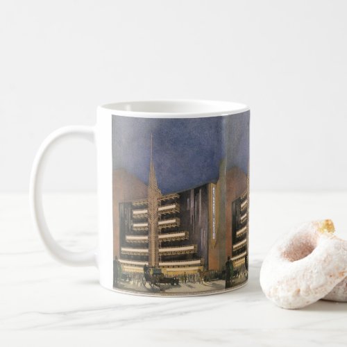 Vintage Art Deco Architecture Building in NYC Coffee Mug