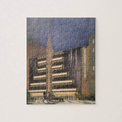 Vintage Art Deco Architecture Building in NYC Jigsaw Puzzle