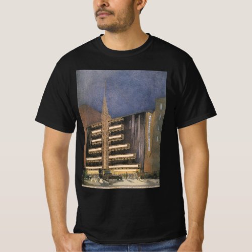 Vintage Art Deco Architecture Building in NYC T_Shirt