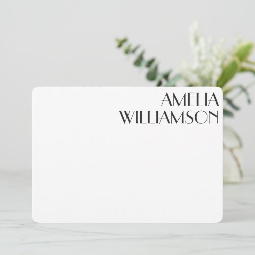 Vintage Art Deco Black Personalized Stationery  Note Card