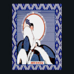 Vintage Art Deco (Blue) Poster<br><div class="desc">If you choose to download, Your local Walgreen store makes board posters of your download into different sizes and in various textures at a very good price. Sometimes with a discount. A tip from my US friend. For UK see "Digital Printing" online. This lovely vintage Art Deco image was originally...</div>