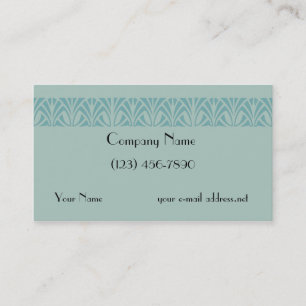 Vintage Art Deco Border Blue Business Card