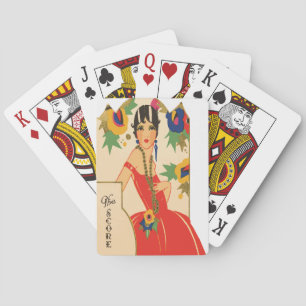 Vintage Art Deco Bridge Tally Poker Cards