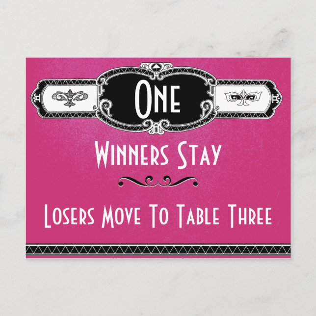 Vintage Art Deco Bunco Table Card #1 (Front)