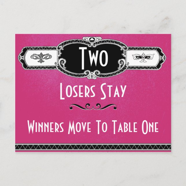 Vintage Art Deco Bunco Table Card #2 (Front)