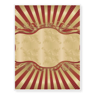 Vintage,art deco,burgundy,gold,nouveau,chic,girly, temporary tattoos
