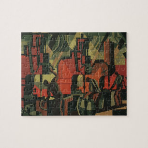 Vintage Art Deco Business Industrial Manufacturing Jigsaw Puzzle