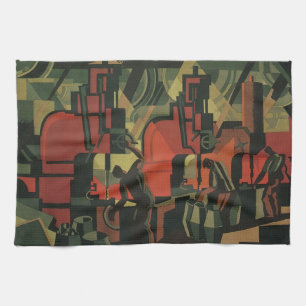Vintage Art Deco Business Industrial Manufacturing Kitchen Towel