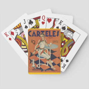 Vintage Art Deco - Cartels - Woman in Diner Poker Cards