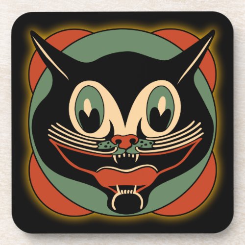 Vintage Art Deco Cat _ Set of 6 Coasters