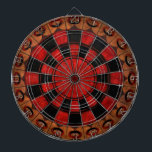 Vintage Art Deco Chess Dartboard<br><div class="desc">From a Restored Scrap Piece1930s 1940s Dart Board Face Design. I Love the Chess Like pattern on it. Very Decorative.</div>