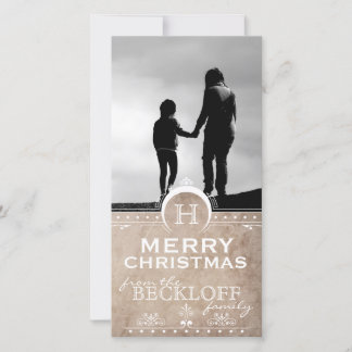 Vintage Art Deco Christmas Photo Card