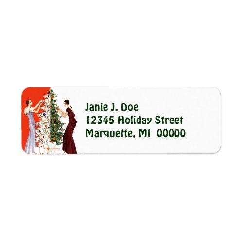 Vintage Art Deco Christmas Tree Tradition Labels
