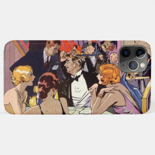 Vintage Art Deco Cocktail Party at Nightclub iPhone 11 Pro Max Case