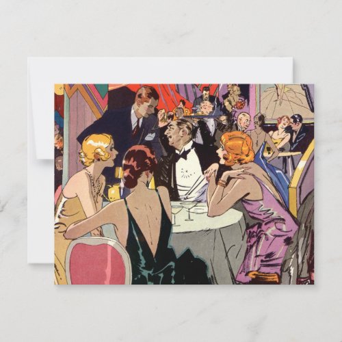 Vintage Art Deco Cocktail Party at Nightclub Invitation