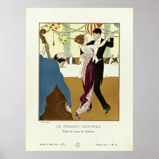 Tango Vintage Poster Canvas Wall Art 