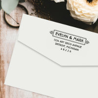 Vintage Art Deco Couple Return Address