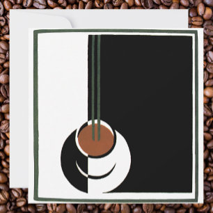 Vintage Art Deco, Cup of Coffee Invititation Invitation