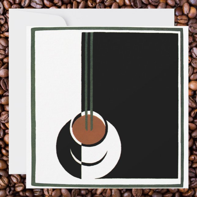 Vintage Art Deco, Cup of Coffee Invititation Invitation (Creator Uploaded)