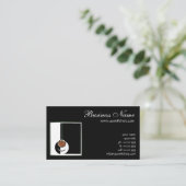 Vintage Art Deco, Cup of Coffee with Steam Business Card (Standing Front)