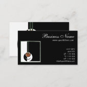 Vintage Art Deco, Cup of Coffee with Steam Business Card (Front/Back)