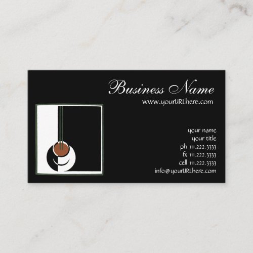 Vintage Art Deco Cup of Coffee with Steam Business Card