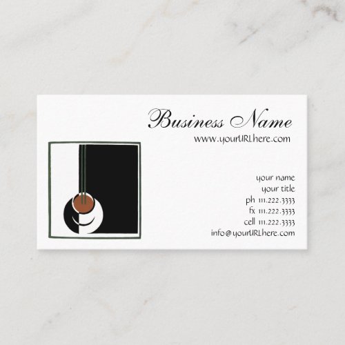 Vintage Art Deco Cup of Coffee with Steam Business Card