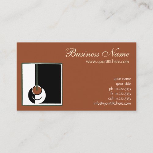 Vintage Art Deco Cup of Coffee with Steam Business Card