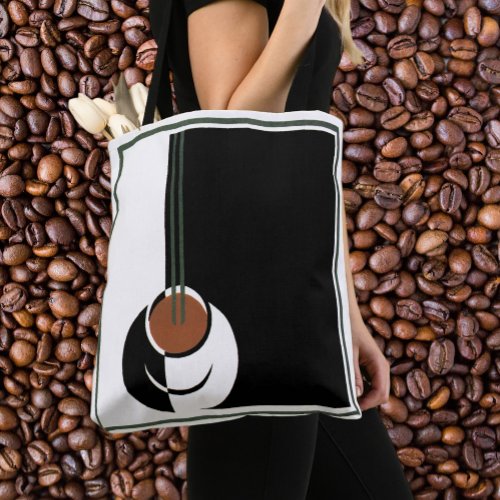 Vintage Art Deco Cup of Coffee with Steam Tote Bag