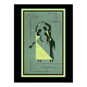Vintage Art Deco Dancers  Poster 12 x 16
