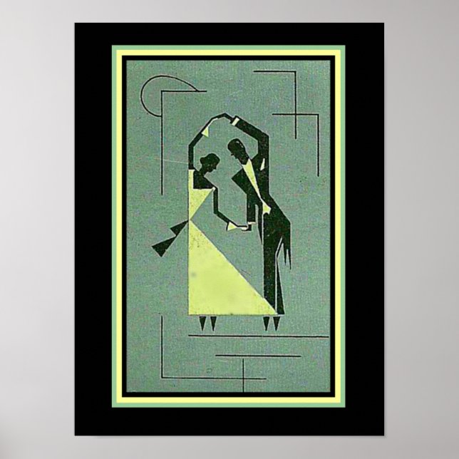 Vintage Art Deco Dancers  Poster 12 x 16 (Front)