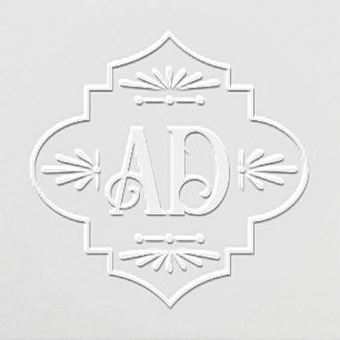 Vintage Art Deco Decorative Two Letter Initial Embosser