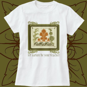 Vintage Art Deco Design Beautiful Leaf Pattern T-Shirt