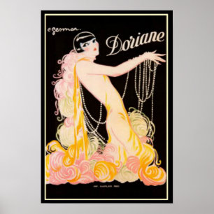 Vintage Art Deco Doriane Jewelry Ad Poster 13 x 19