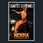 Vintage Art Deco Egyptian Ad Poster<br><div class="desc">This is a digitally enhanced print of a vintage Art Deco style advertisement of a tobacco product by artist Gaspar Camps. Nice Egyptian imagery.</div>